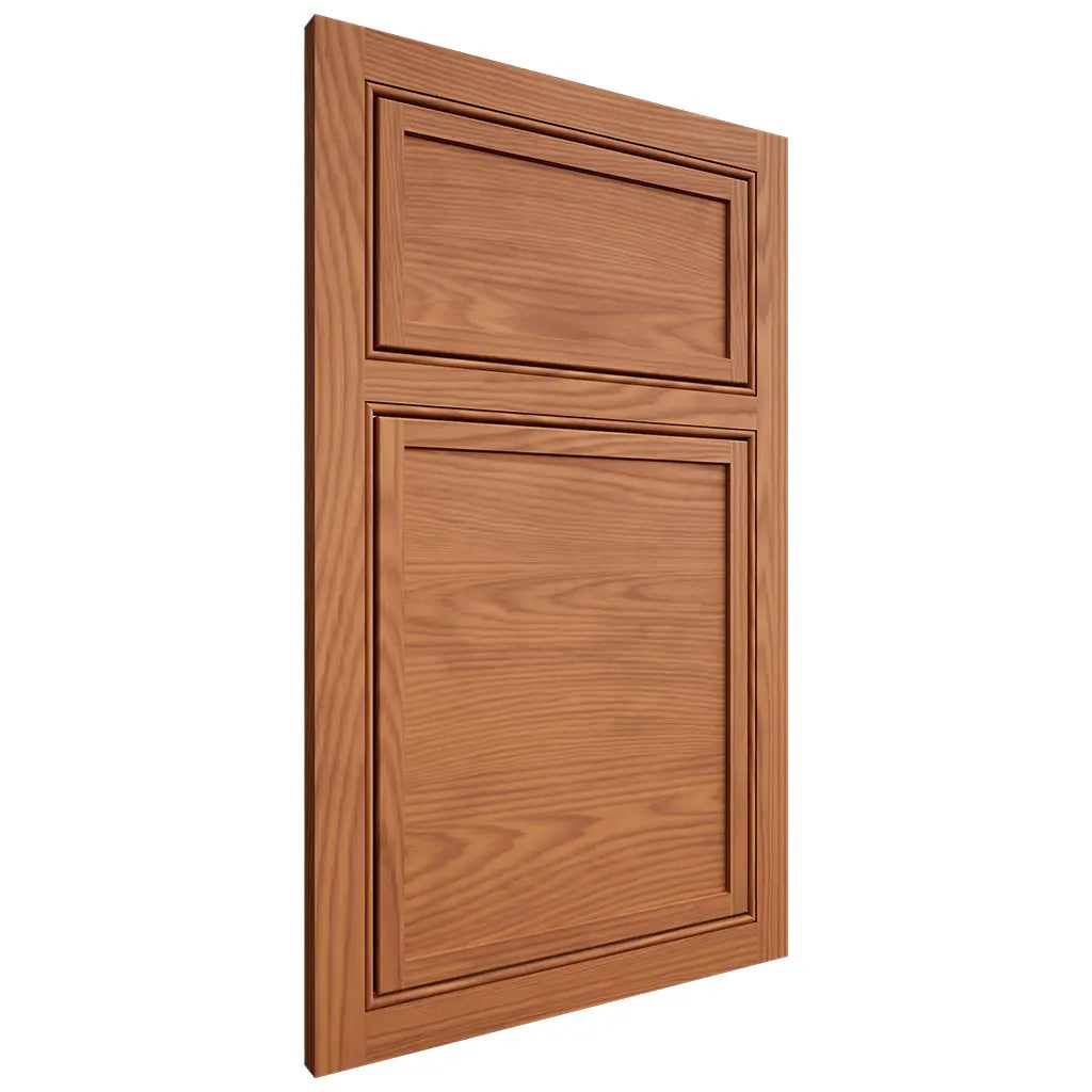 Shiloh Cabinetry Beaded Inset Napa Horizontal Red Oak Plain Cut Harvest Door