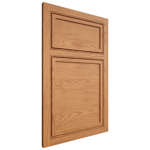 Shiloh Cabinetry Beaded Inset Napa Horizontal Red Oak Plain Cut Medium Door