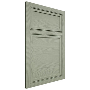 Shiloh Cabinetry Beaded Inset Napa Horizontal Red Oak Plain Cut Moss Door