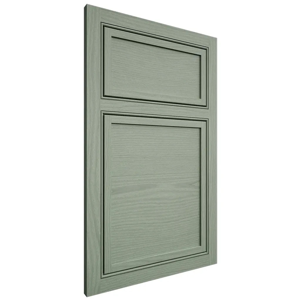 Shiloh Cabinetry Beaded Inset Napa Horizontal White Oak Plain Cut Moss Door