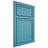 Shiloh Cabinetry Beaded Inset Napa Horizontal White Oak Rift Cut Aqua Door