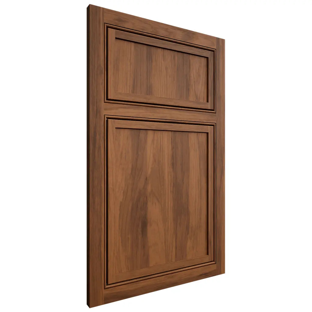 Shiloh Cabinetry Beaded Inset Napa Vertical Hickory Plain Cut Burnt Sugar Door
