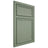 Shiloh Cabinetry Beaded Inset Napa Vertical Poplar Plain Cut Moss Door