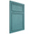 Shiloh Cabinetry Beaded Inset Napa Vertical Red Oak Plain Cut Aqua Door