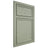Shiloh Cabinetry Beaded Inset Napa Vertical Red Oak Plain Cut Moss Door