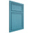 Shiloh Cabinetry Beaded Inset Napa Vertical White Oak Plain Cut Aqua Door