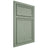 Shiloh Cabinetry Beaded Inset Napa Vertical White Oak Plain Cut Moss Door