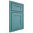 Shiloh Cabinetry Beaded Inset New Haven Red Oak Plain Cut Aqua Door