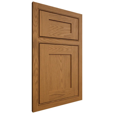 Shiloh Cabinetry Beaded Inset New Haven Red Oak Plain Cut Autumn Door