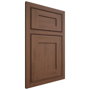 Shiloh Cabinetry Beaded Inset New Haven Walnut Plain Cut Natural Door