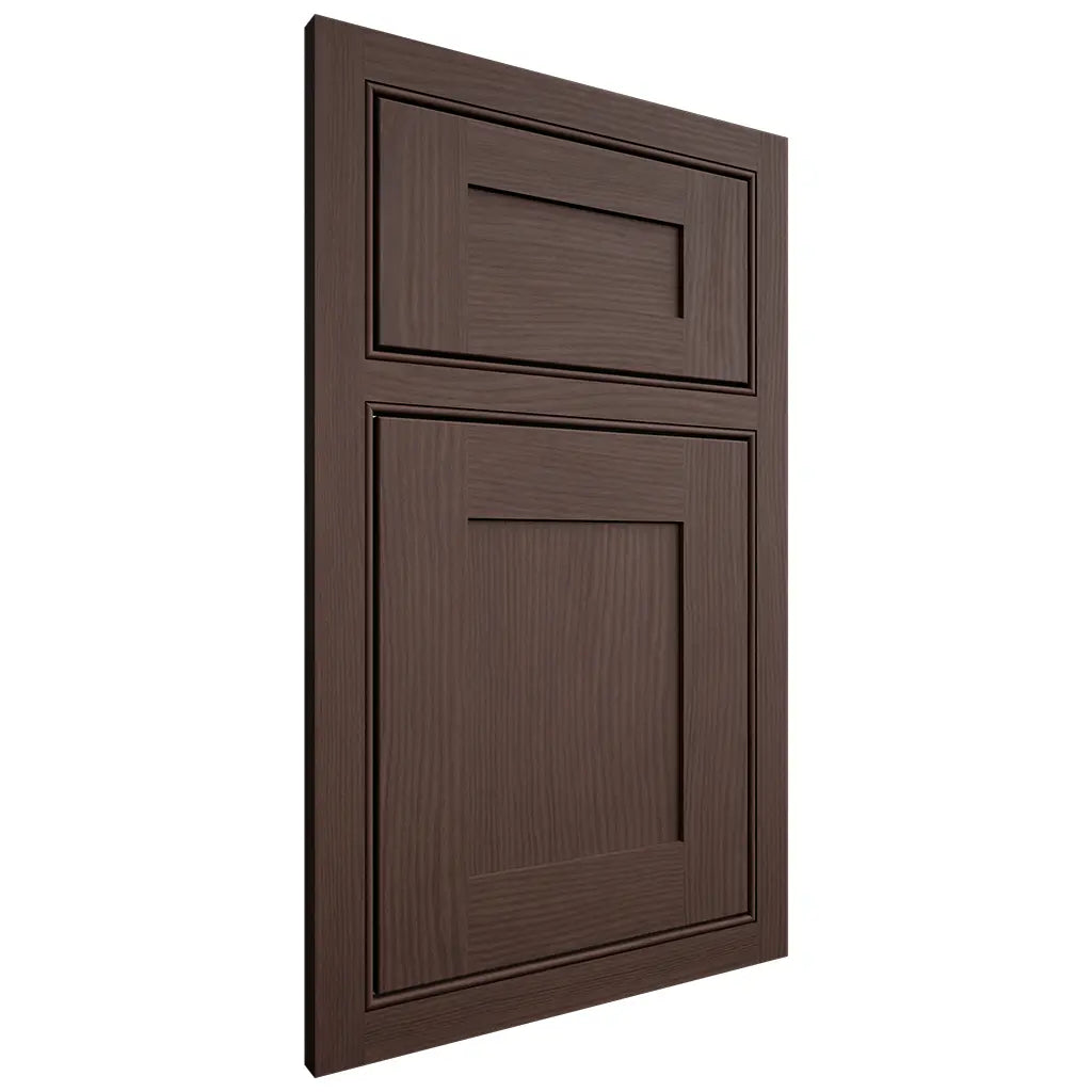 Shiloh Cabinetry Beaded Inset New Haven White Oak Plain Cut Dusk Door