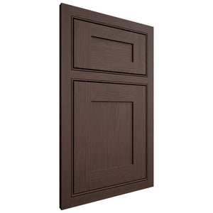 Shiloh Cabinetry Beaded Inset New Haven White Oak Plain Cut Dusk Door