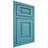 Shiloh Cabinetry Beaded Inset Oxford Alder Plain Cut Aqua Door