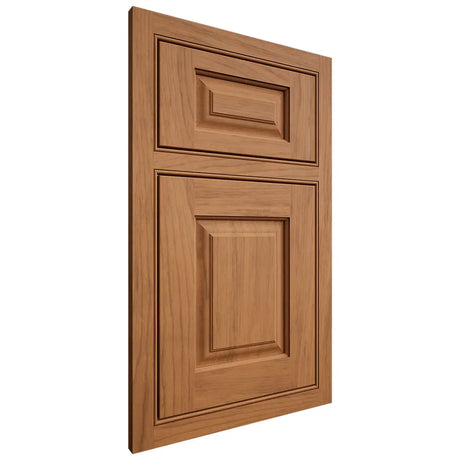 Shiloh Cabinetry Beaded Inset Oxford Alder Plain Cut Caramel Door
