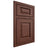 Shiloh Cabinetry Beaded Inset Oxford Cherry Plain Cut Bourbon Door