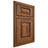Shiloh Cabinetry Beaded Inset Oxford Hickory Plain Cut Burnt Sugar Door
