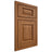 Shiloh Cabinetry Beaded Inset Oxford Hickory Plain Cut Chestnut Door