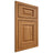 Shiloh Cabinetry Beaded Inset Oxford Hickory Plain Cut Medium Door