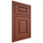 Shiloh Cabinetry Beaded Inset Oxford Maple Plain Cut Cayenne Door