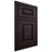 Shiloh Cabinetry Beaded Inset Oxford Red Oak Plain Cut Espresso Door