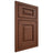 Shiloh Cabinetry Beaded Inset Oxford Walnut Plain Cut Rye Door