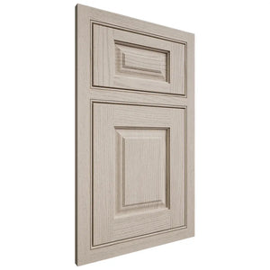 Shiloh Cabinetry Beaded Inset Oxford Walnut Plain Cut Seagull Door