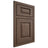 Shiloh Cabinetry Beaded Inset Oxford White Oak Plain Cut Mineral Door