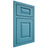 Shiloh Cabinetry Beaded Inset Oxford White Oak Rift Cut Aqua Door