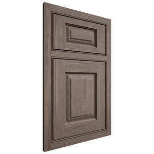 Shiloh Cabinetry Beaded Inset Oxford White Oak Rift Cut Clay Door