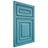 Shiloh Cabinetry Beaded Inset Portland Alder Plain Cut Aqua Door