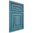 Shiloh Cabinetry Beaded Inset Portland Hickory Plain Cut Aqua Door