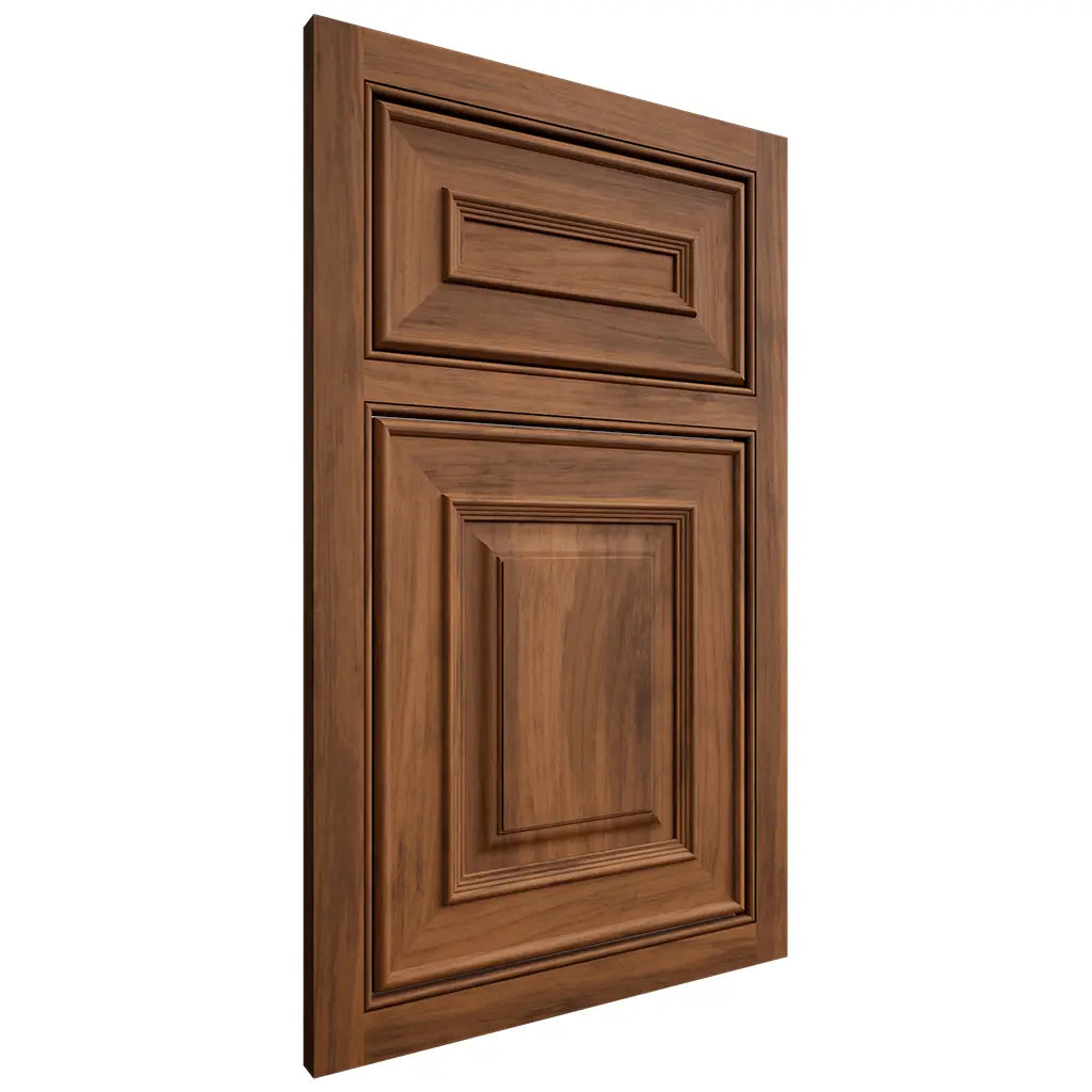 Shiloh Cabinetry Beaded Inset Portland Hickory Plain Cut Burnt Sugar Door