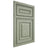 Shiloh Cabinetry Beaded Inset Portland Red Oak Plain Cut Moss Door