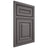 Shiloh Cabinetry Beaded Inset Portland Walnut Plain Cut Cadet Door