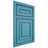 Shiloh Cabinetry Beaded Inset Portland White Oak Plain Cut Aqua Door