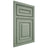 Shiloh Cabinetry Beaded Inset Portland White Oak Plain Cut Moss Door