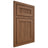 Shiloh Cabinetry Beaded Inset Reeded Malibu Alder Plain Cut Walnut Door