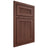 Shiloh Cabinetry Beaded Inset Reeded Malibu Cherry Plain Cut Bourbon Door