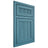 Shiloh Cabinetry Beaded Inset Reeded Malibu Hickory Plain Cut Aqua Door
