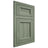 Shiloh Cabinetry Beaded Inset Reeded Malibu Hickory Plain Cut Moss Door