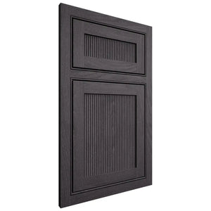 Shiloh Cabinetry Beaded Inset Reeded Malibu Red Oak Plain Cut Harbor Door