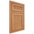 Shiloh Cabinetry Beaded Inset Reeded Malibu Red Oak Plain Cut Medium Door