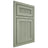 Shiloh Cabinetry Beaded Inset Reeded Malibu Red Oak Plain Cut Moss Door