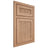 Shiloh Cabinetry Beaded Inset Reeded Malibu Red Oak Plain Cut Natural Door