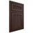 Shiloh Cabinetry Beaded Inset Reeded Malibu Walnut Plain Cut Bison Door