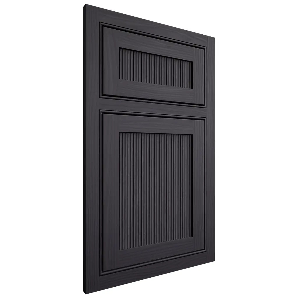 Shiloh Cabinetry Beaded Inset Reeded Malibu White Oak Plain Cut Harbor Door