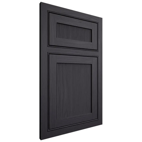 Shiloh Cabinetry Beaded Inset Reeded Malibu White Oak Plain Cut Harbor Door
