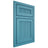 Shiloh Cabinetry Beaded Inset Reeded Malibu White Oak Quarter Sawn Aqua Door