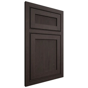Shiloh Cabinetry Beaded Inset Reeded Malibu White Oak Quarter Sawn Morel Door