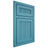 Shiloh Cabinetry Beaded Inset Reeded Malibu White Oak Rift Cut Aqua Door